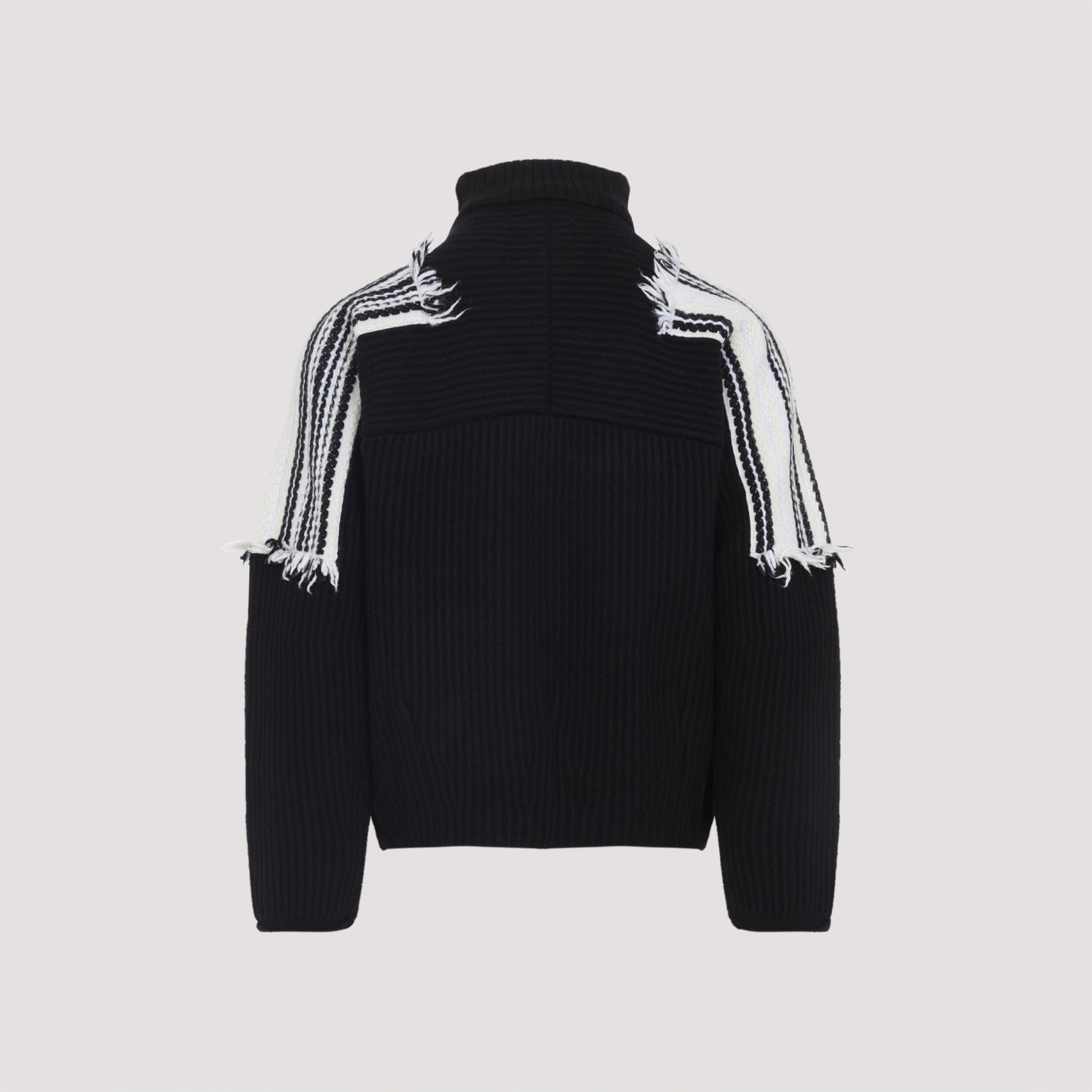 Jacquard Stripe Turtle Neck