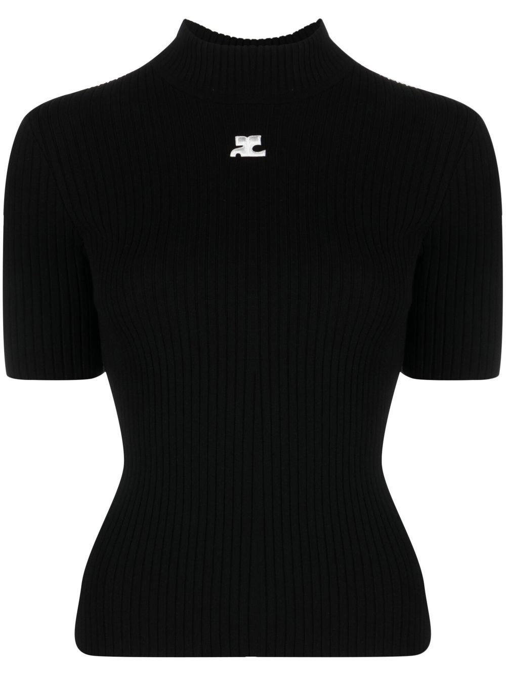 REEDITION SHORT SLEEVES RIBBED KNITTED SWEATER