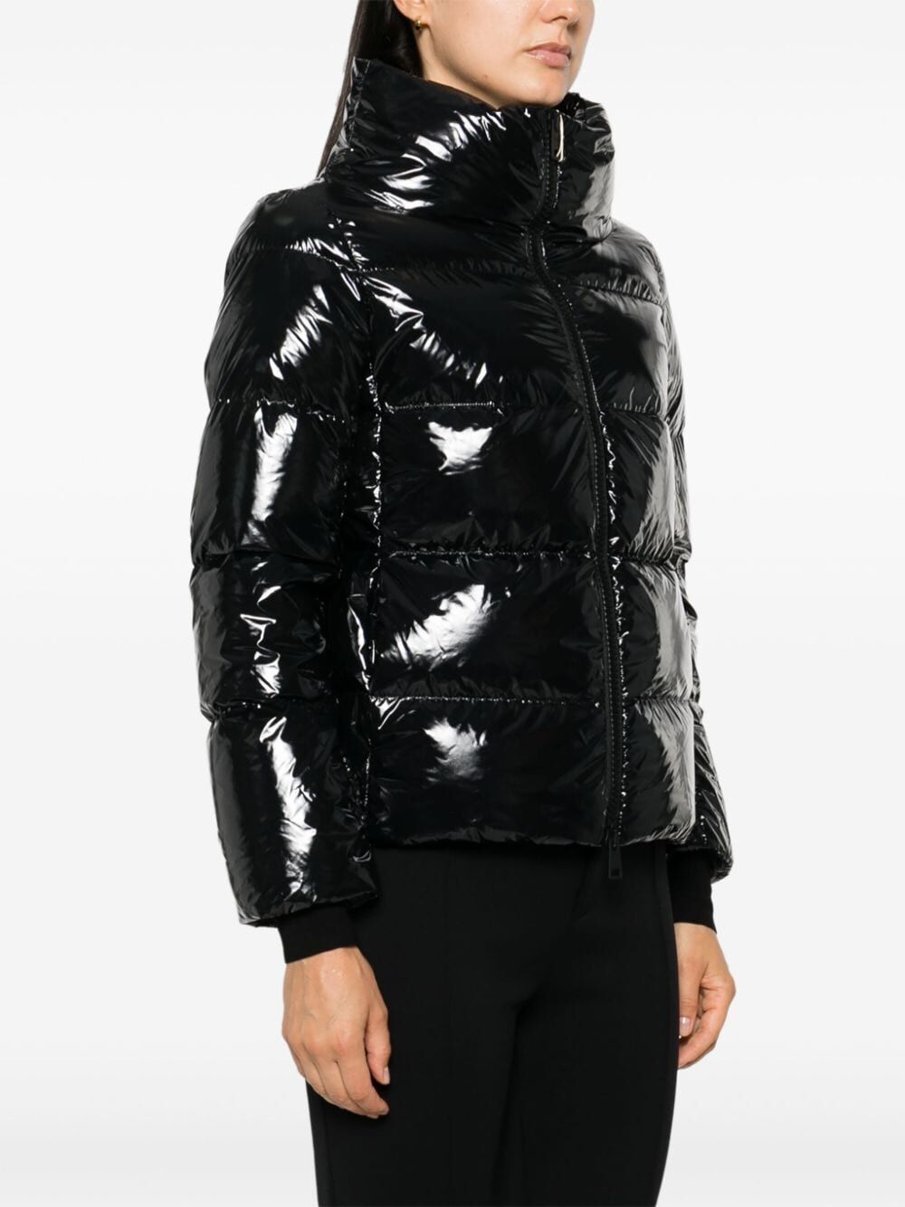 GLOSSY FINISH PUFFER JACKET