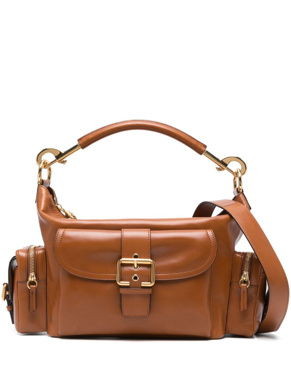 SHINY LEATHER CAMERA BAG