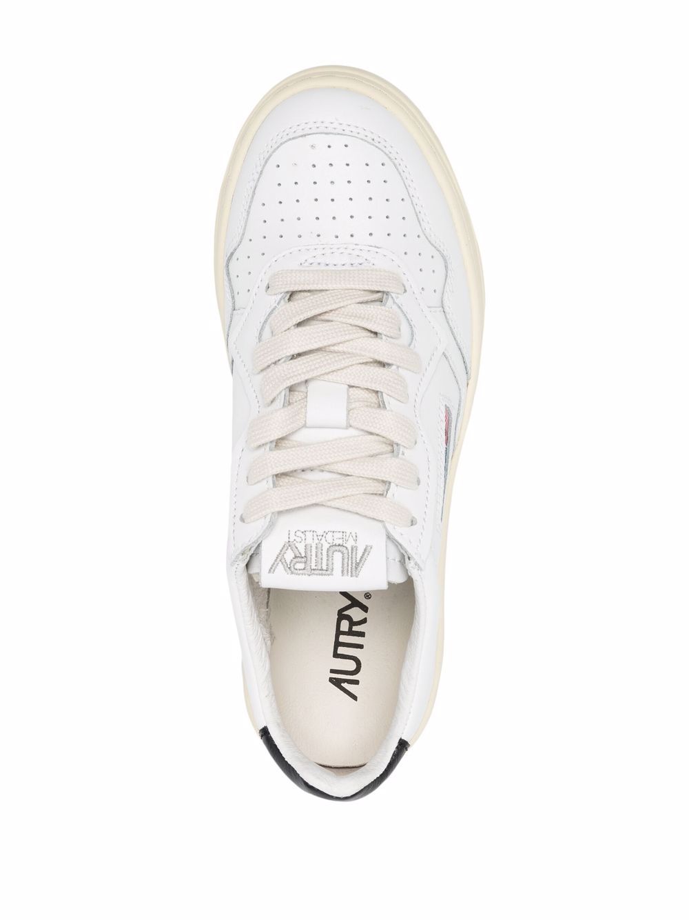 MEDALIST LOW SNEAKERS IN WHITE AND BLACK LEATHER