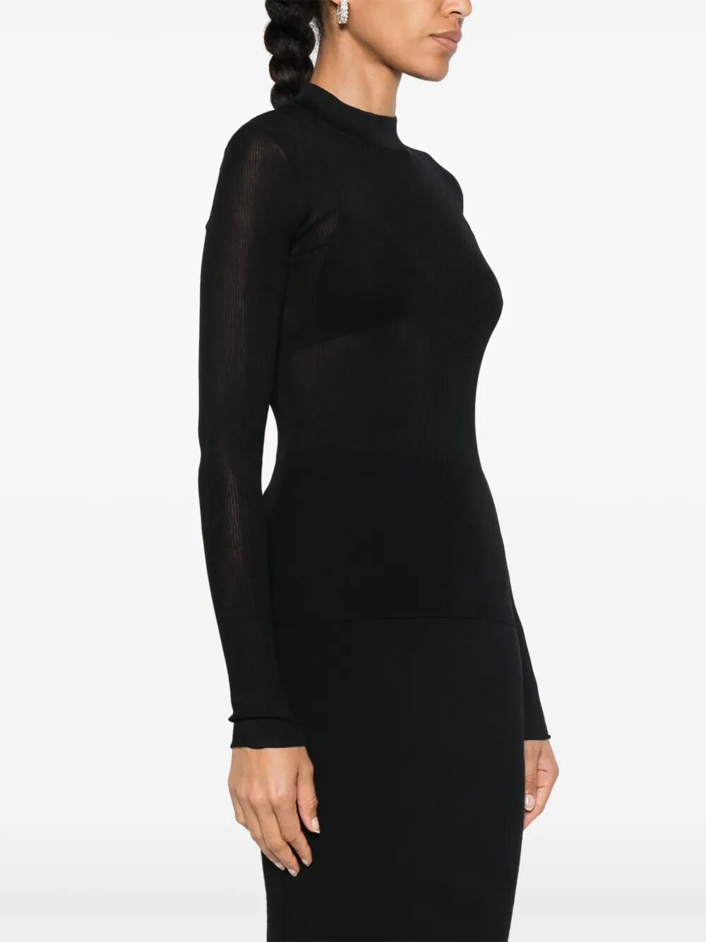 RIBBED SWEATER CASSANDRE IN SILK