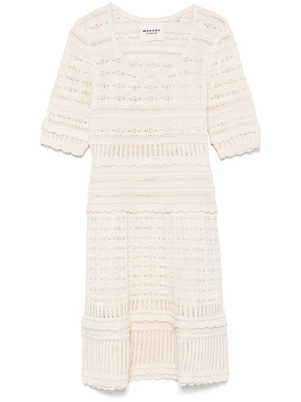 ABRIL SHORT OPENWORK KNITTED DRESS