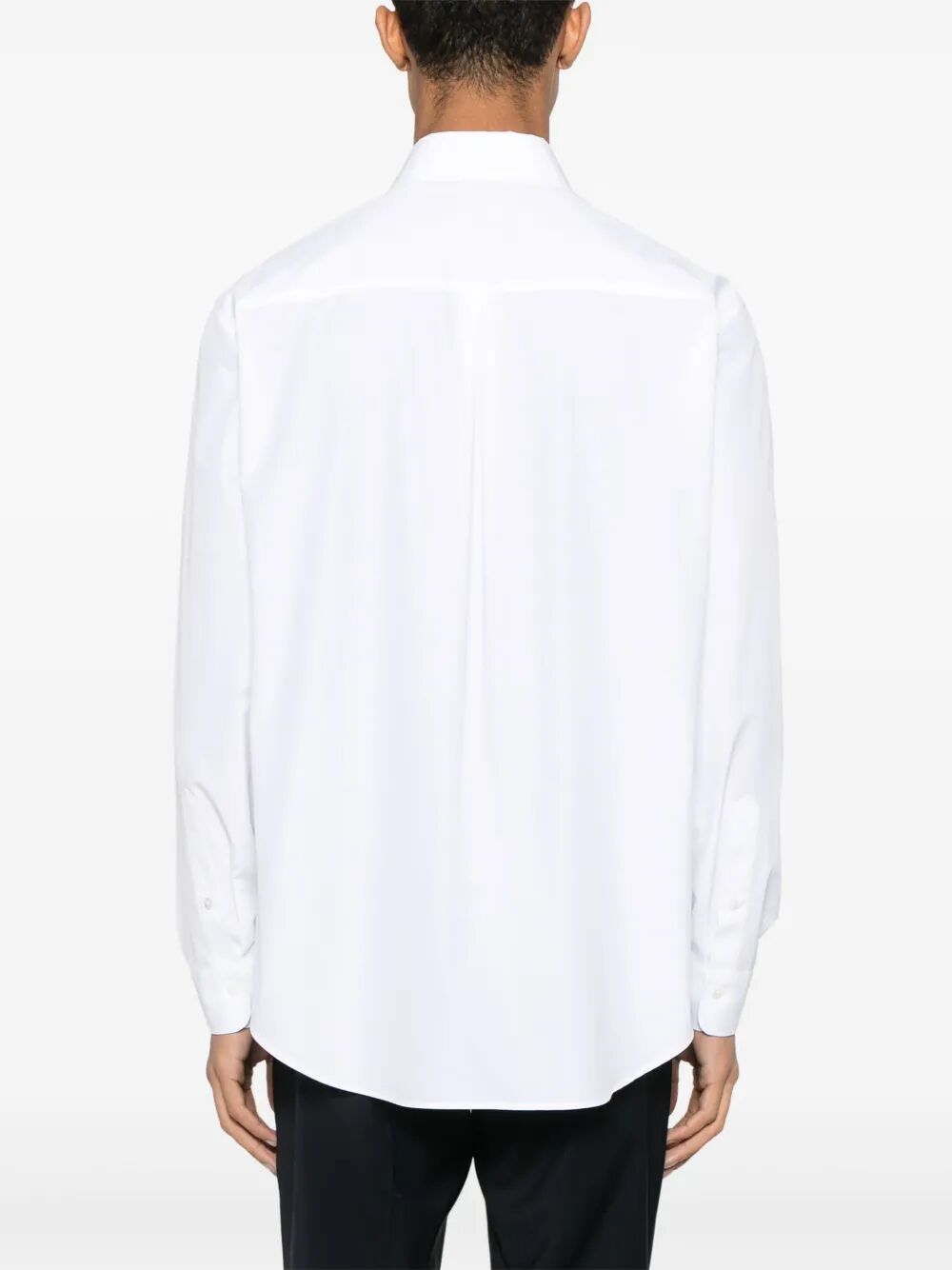 TOPSTITCHED FENDI ROMA LETTERING COTTON SHIRT