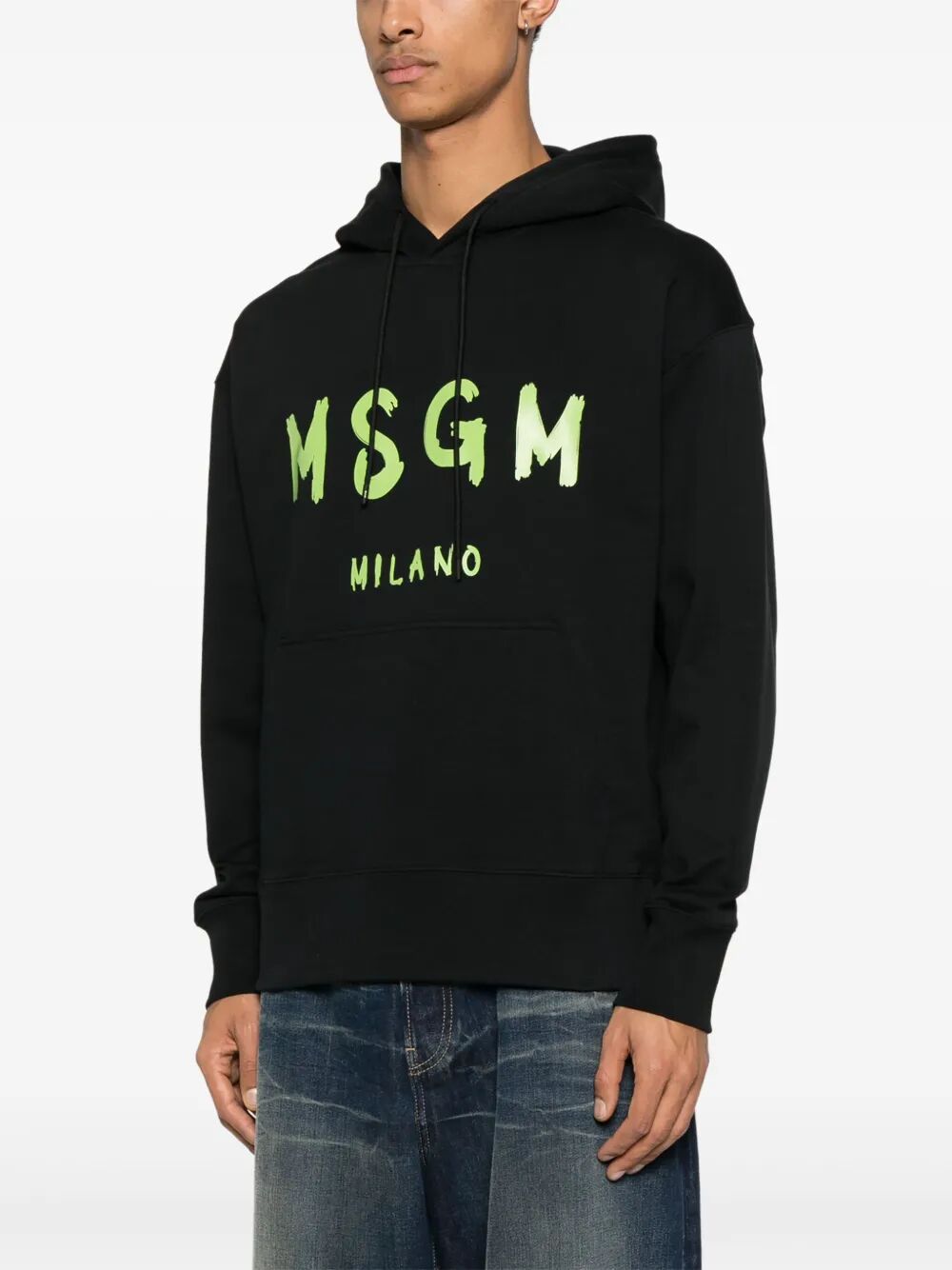 RELAXED FIT LOGO-PRINT COTTON HOODIE