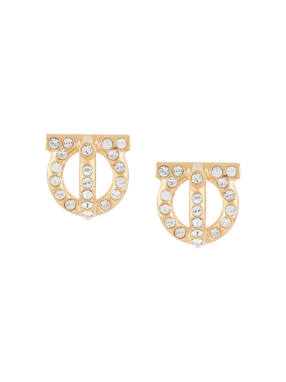 GANCINI 3D EARRINGS WITH CRYSTALS