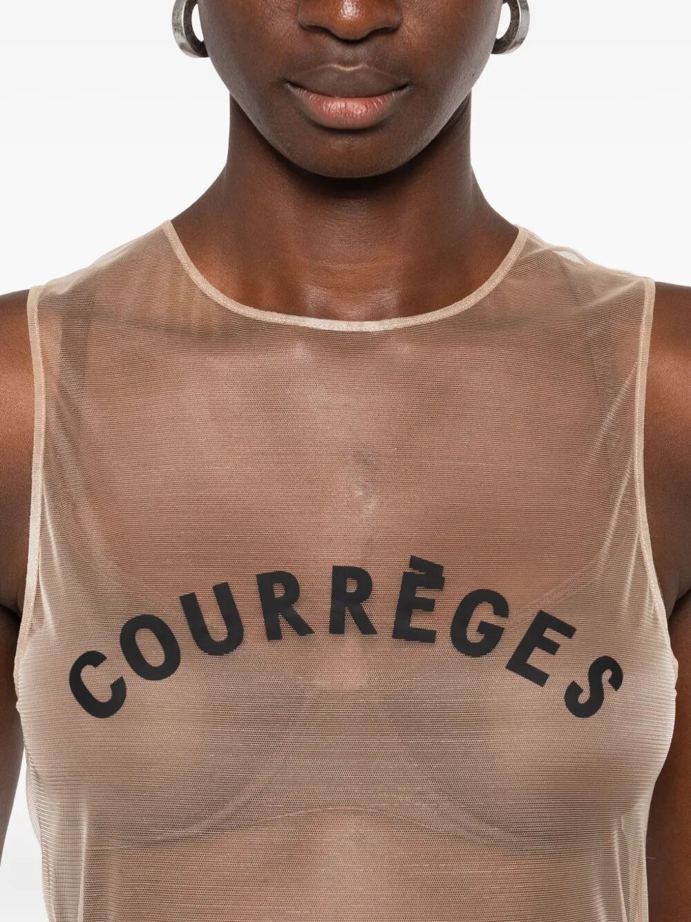 ILLUSION COURREGES TULLE TOP