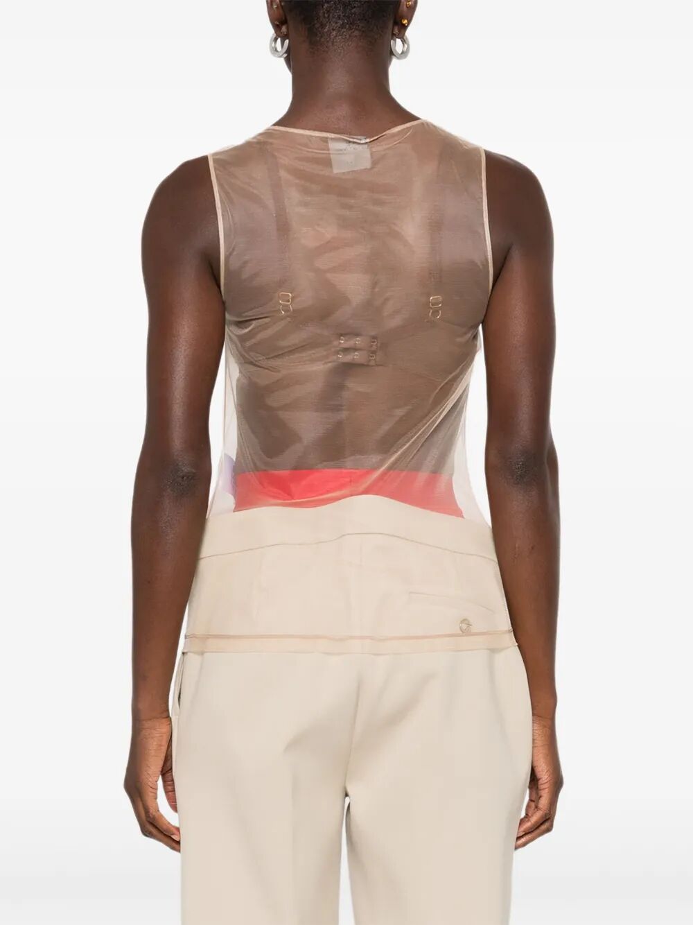 ILLUSION COURREGES TULLE TOP