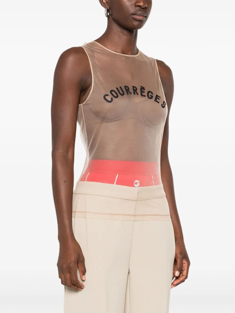 ILLUSION COURREGES TULLE TOP