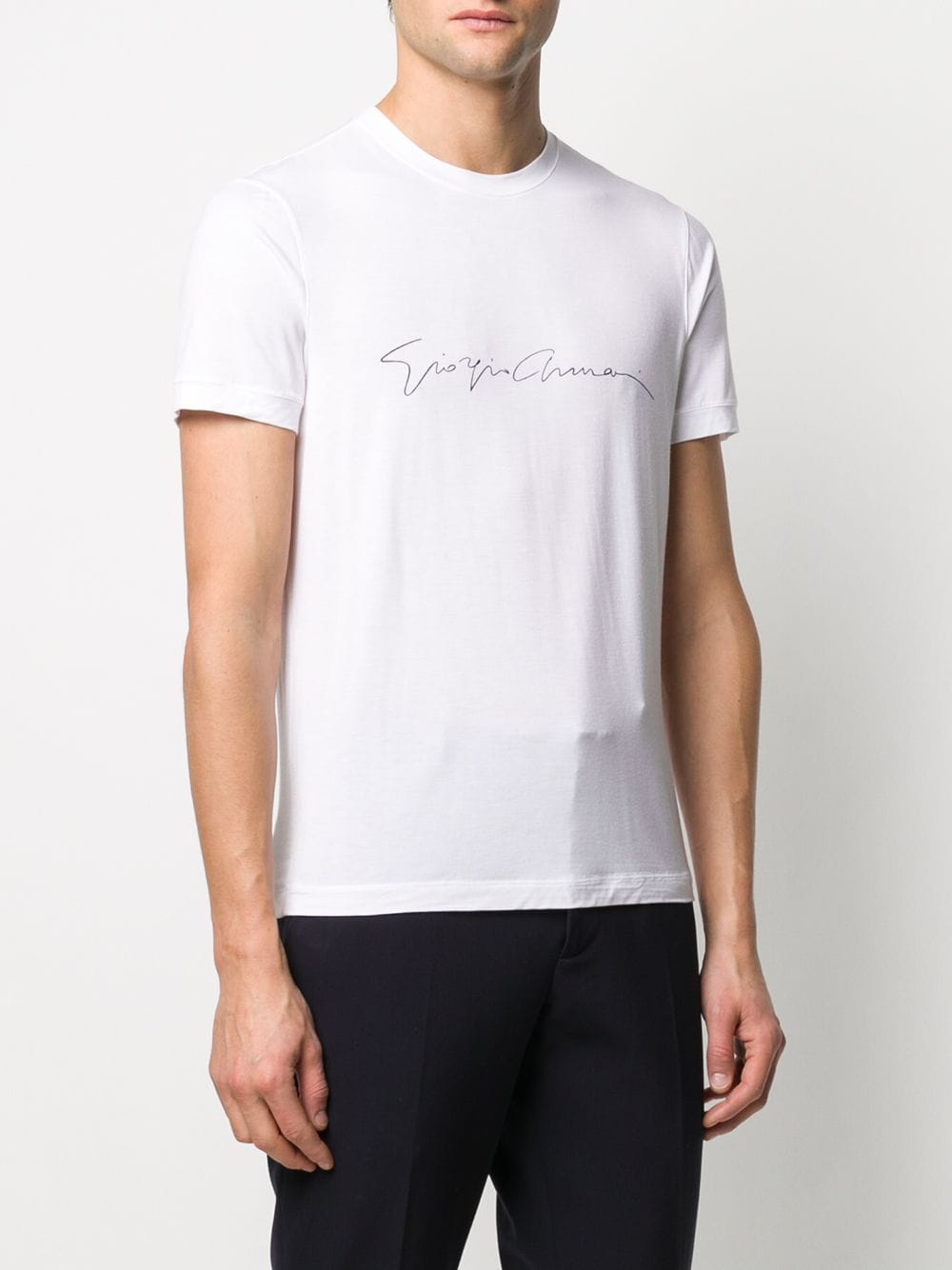 ASV STRETCH-VISCOSE T-SHIRT WITH SIGNATURE LOGO
