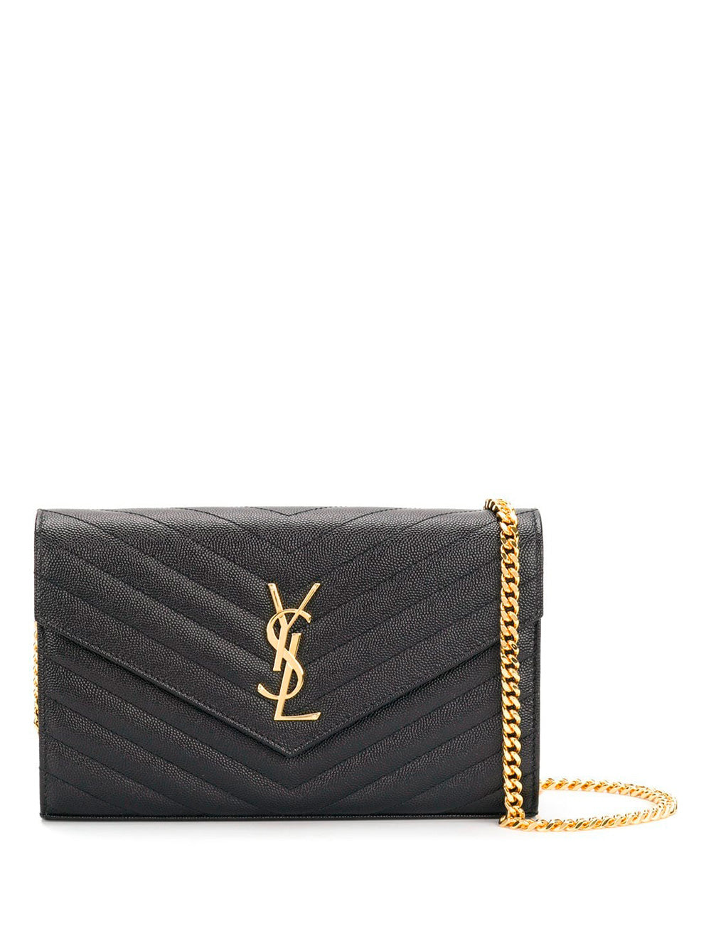 CLASSIC CASSANDRE CHAIN WALLET IN GRAIN DE POUDRE LEATHER