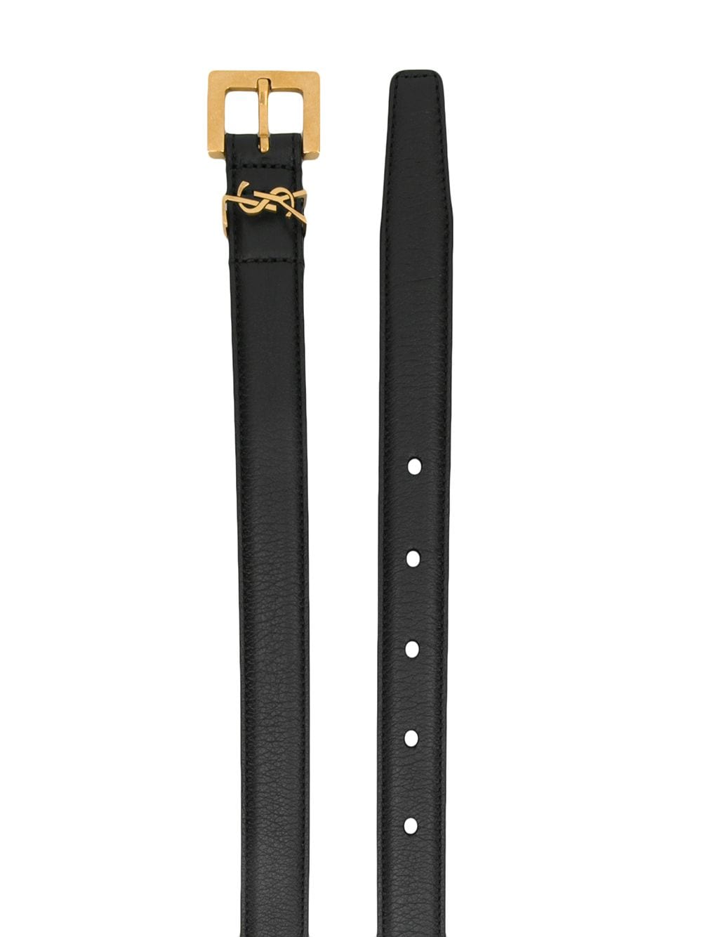 CASSANDRE THIN BELT WITH SQUARE BUCKLE IN BOX LEATHER