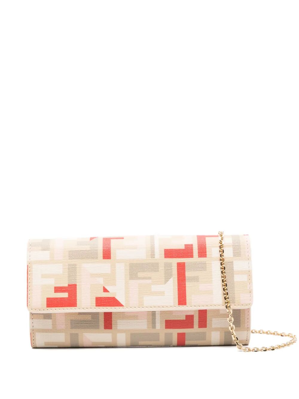 FF FABRIC CONTINENTAL WITH CHAIN POUCH