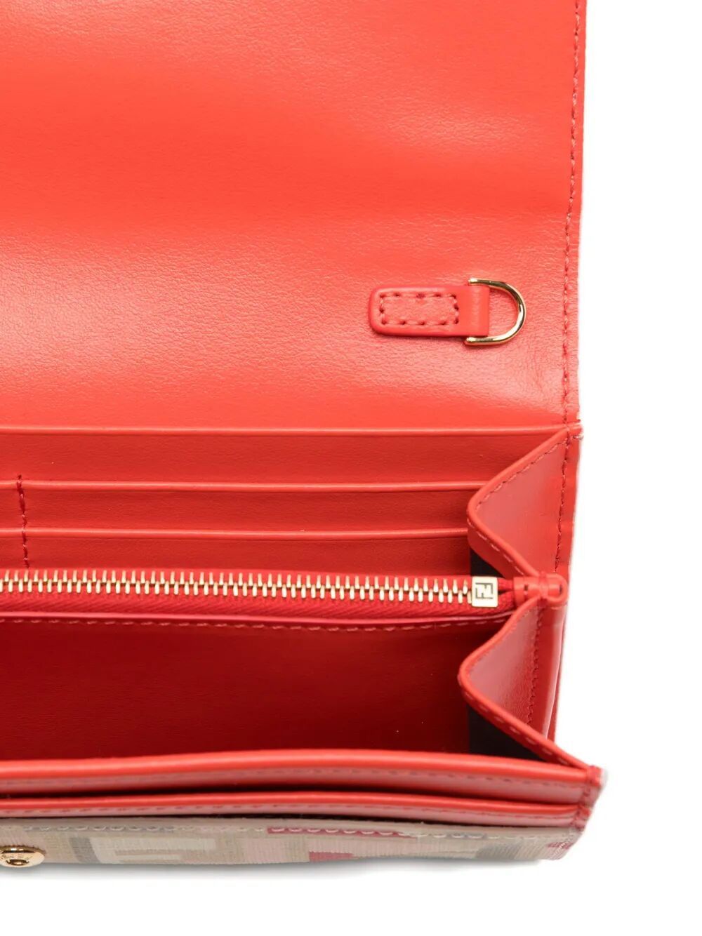 FF FABRIC CONTINENTAL WITH CHAIN POUCH