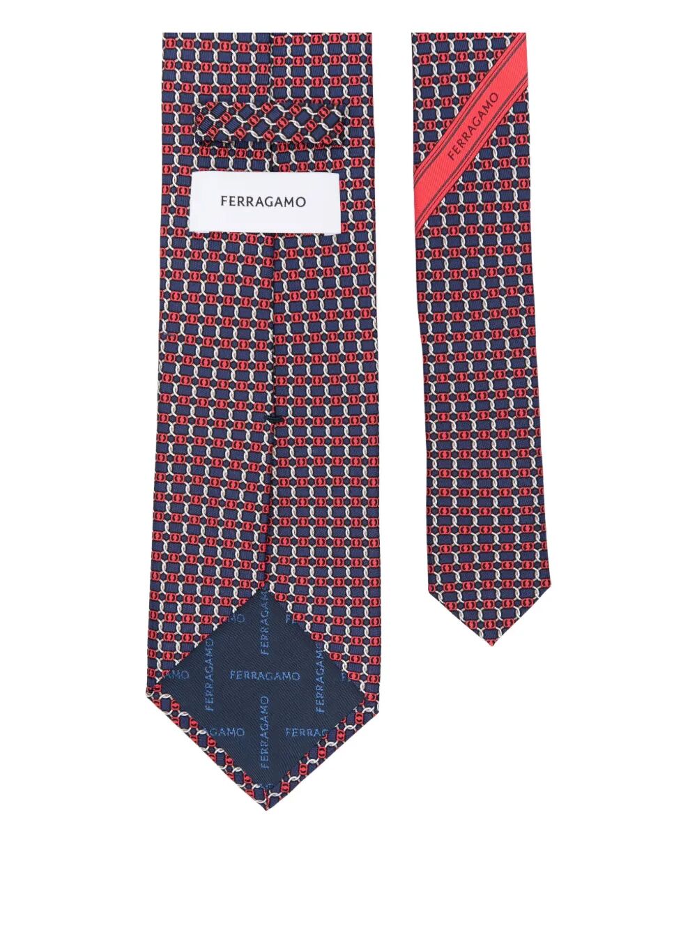 GEOMETRIC-PATTERN AIDA SILK TIE