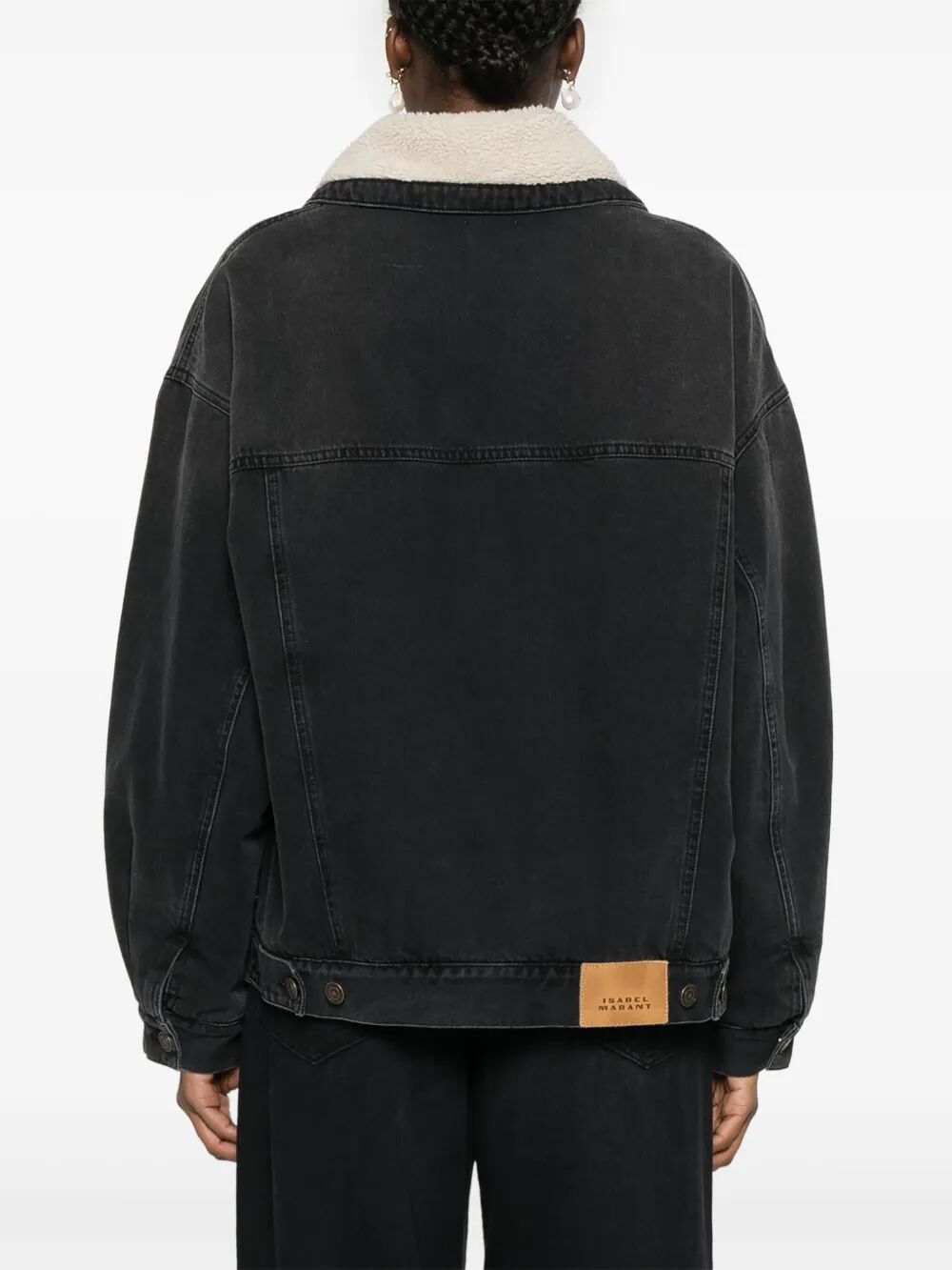 PIMIA DENIM AND FAUX FUR JACKET