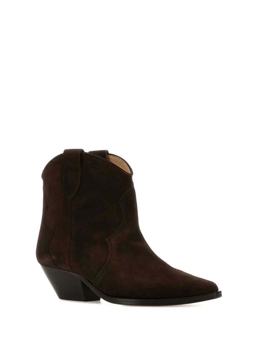 DEWINA SUEDE COWBOY ANKLE BOOTS