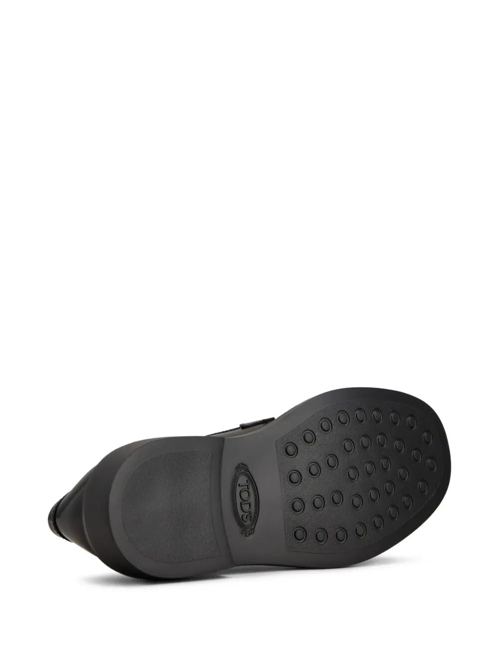 LEATHER LOAFERS WITH METAL BAR
