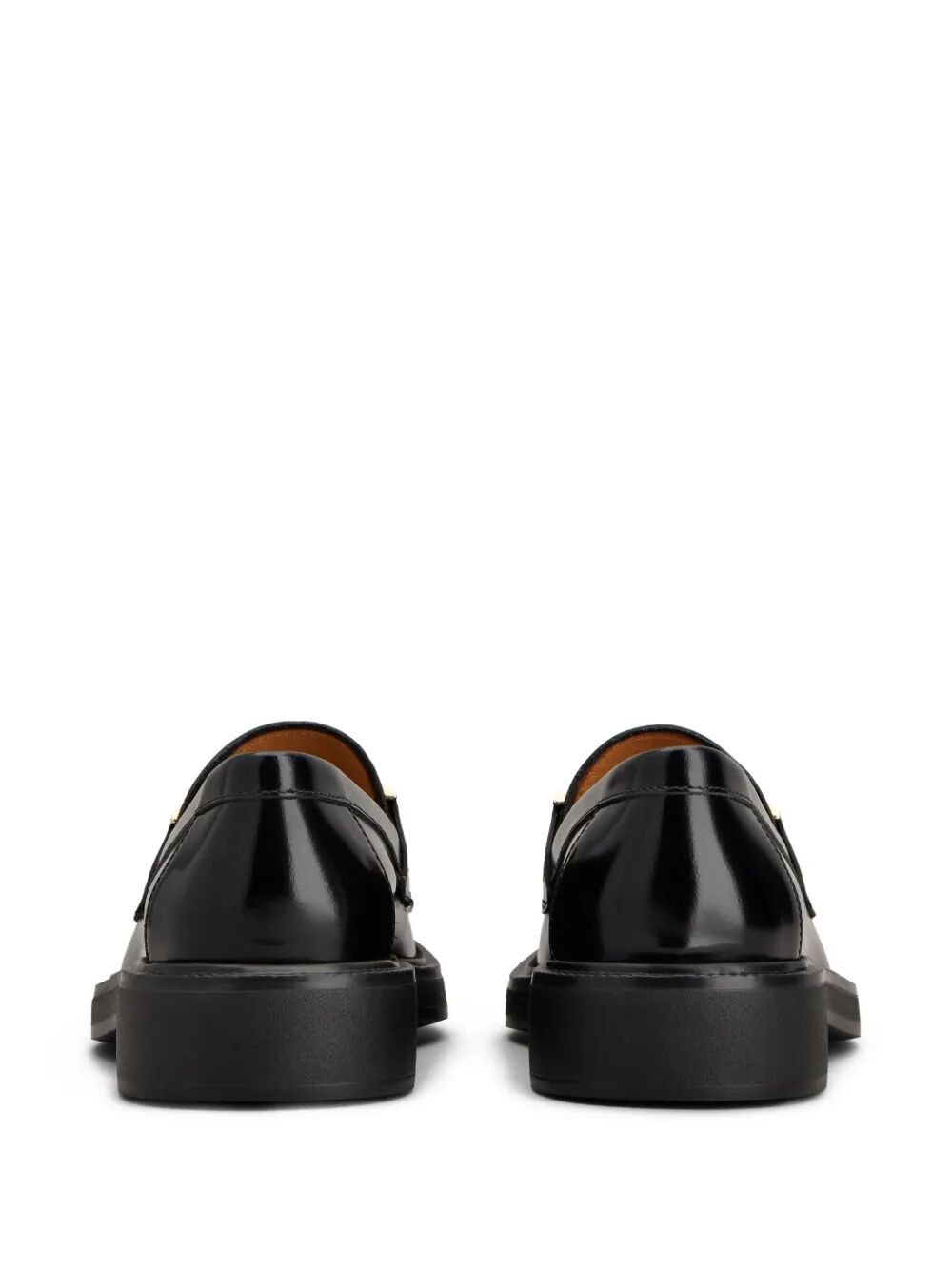 LEATHER LOAFERS WITH METAL BAR