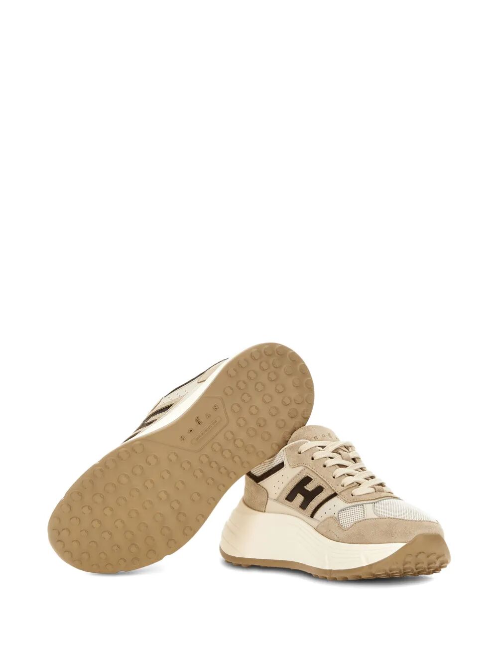 HI-FI SUEDE AND MESH SNEAKERS