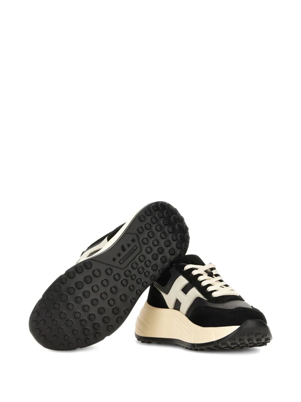 HI-FI SUEDE AND NAPPA LEATHER SNEAKERS