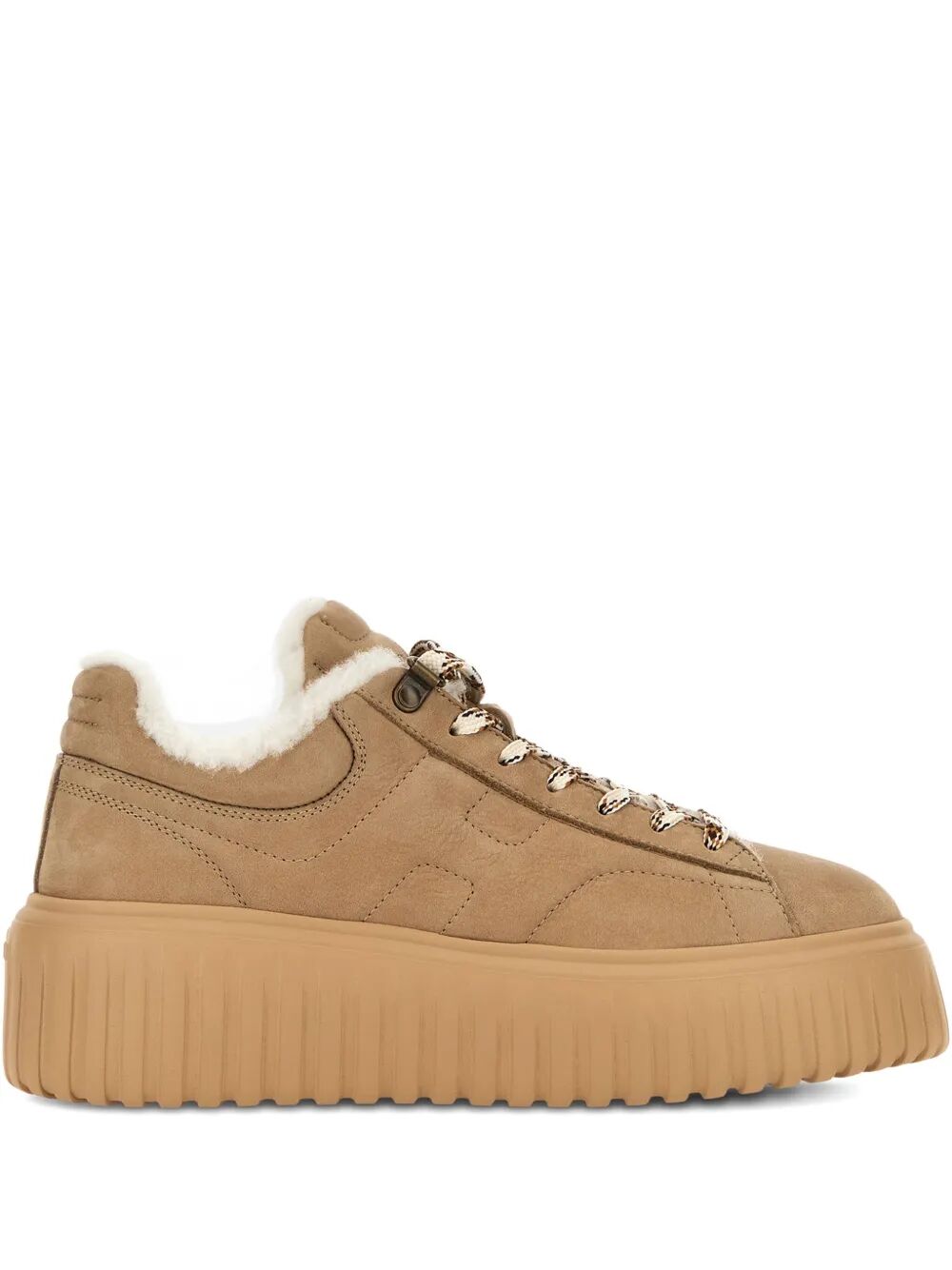 H-STRIPES SUEDE SNEAKERS WITH SHEARLING LINING