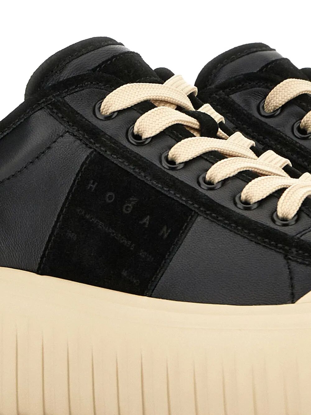 H-STRIPES NAPPA LEATHER AND SUEDE SNEAKERS