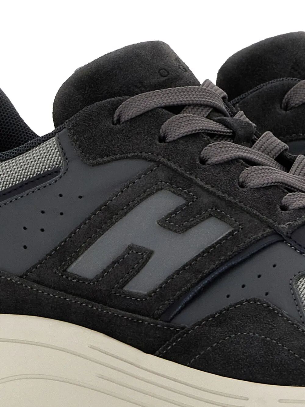 SUEDE AND SMOOTH LEATHER HYPERLIGHT SNEAKERS WITH TECHNICAL FABRIC INSERTS