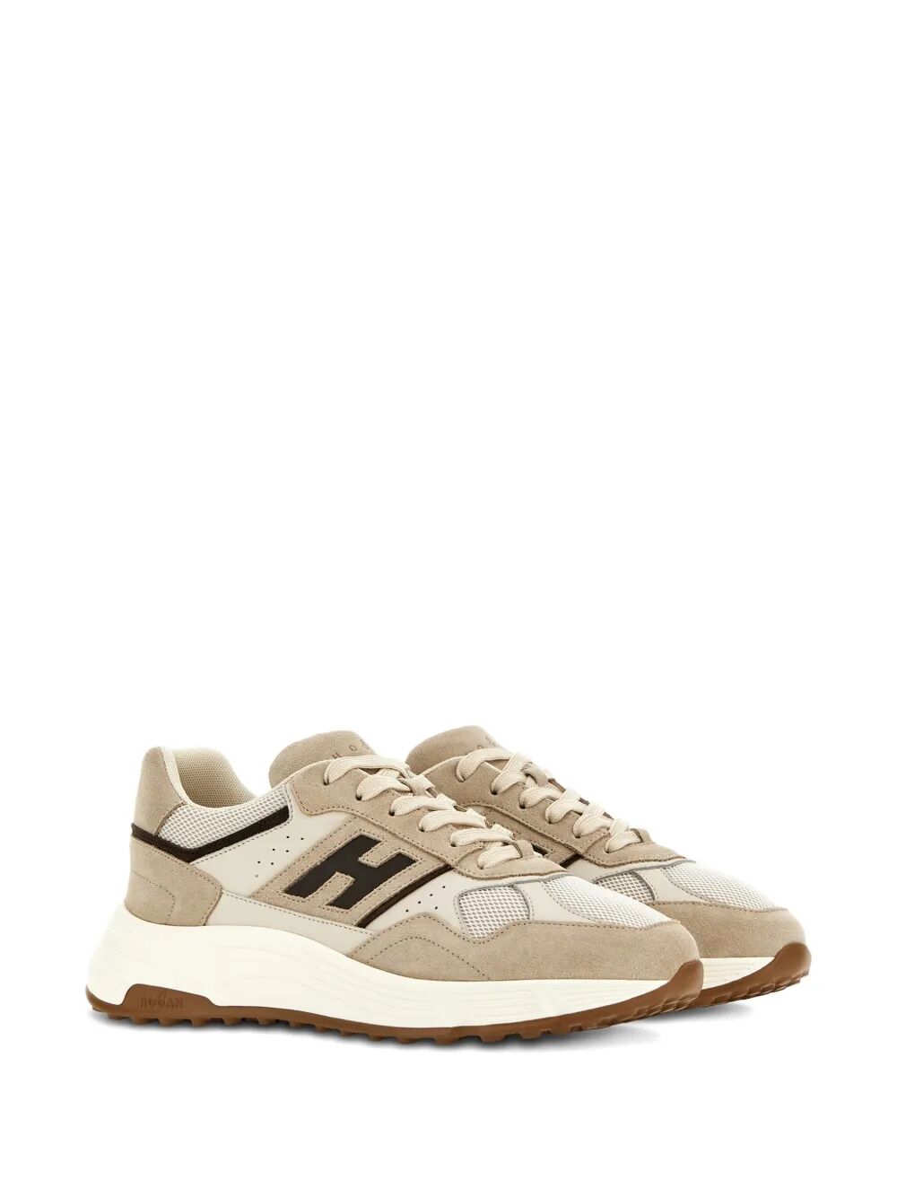 SUEDE, SMOOTH LEATHER AND MESH HYPERLIGHT SNEAKERS