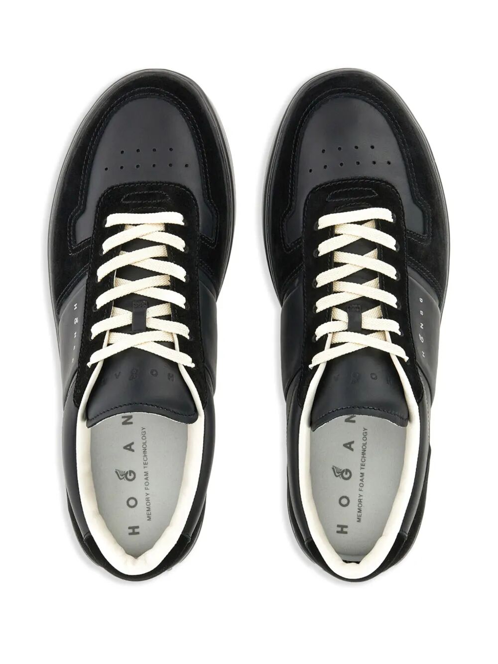 H-TV SMOOTH AND SUEDE LEATHER SNEAKERS