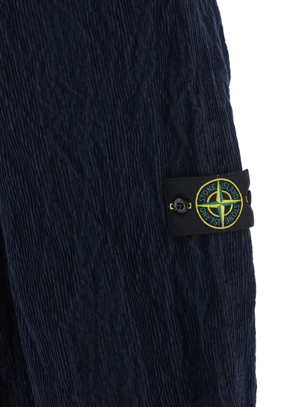 CRINKLED EFFECT CORDUROY TROUSERS