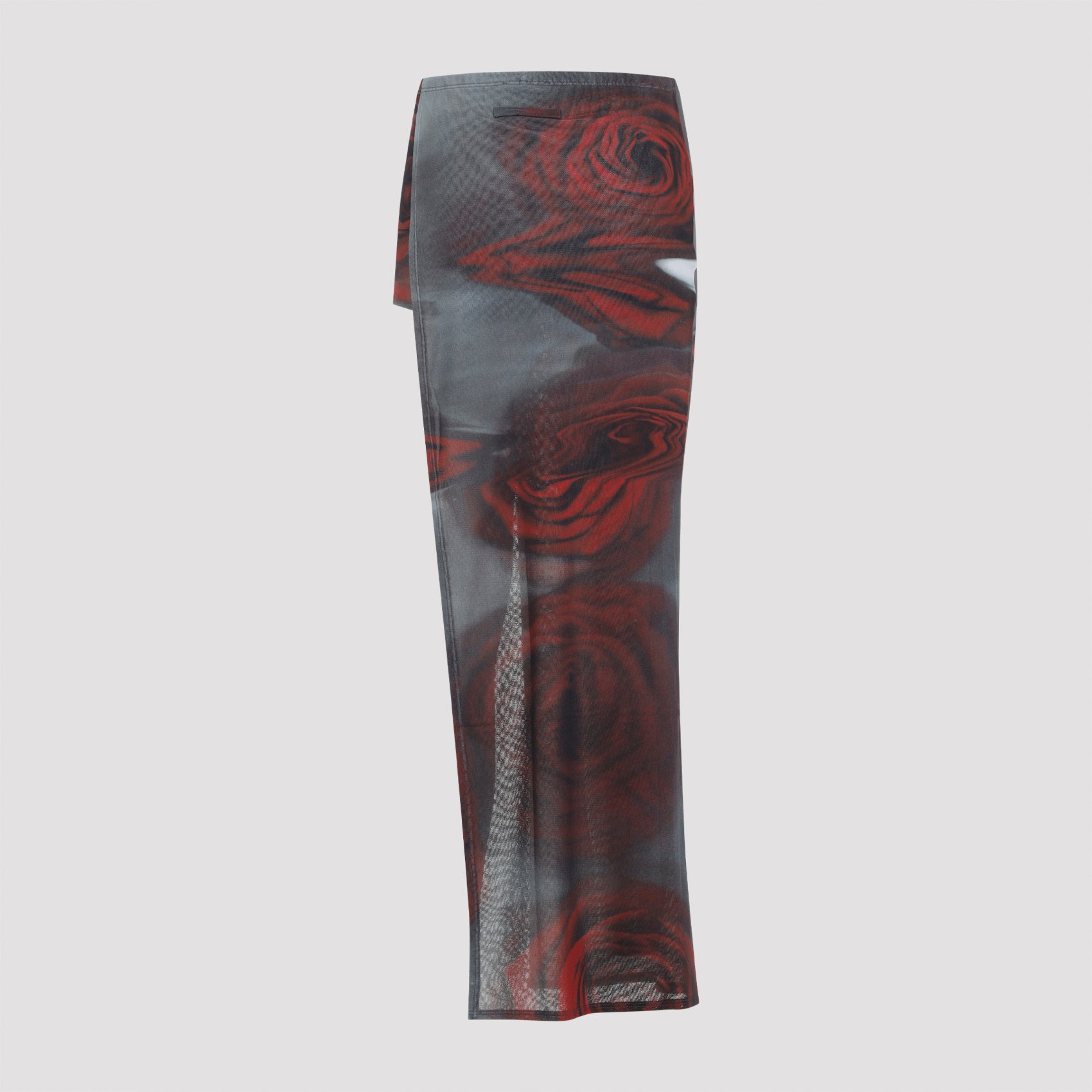 Blurry Roses Asymmetric Midi Skirt