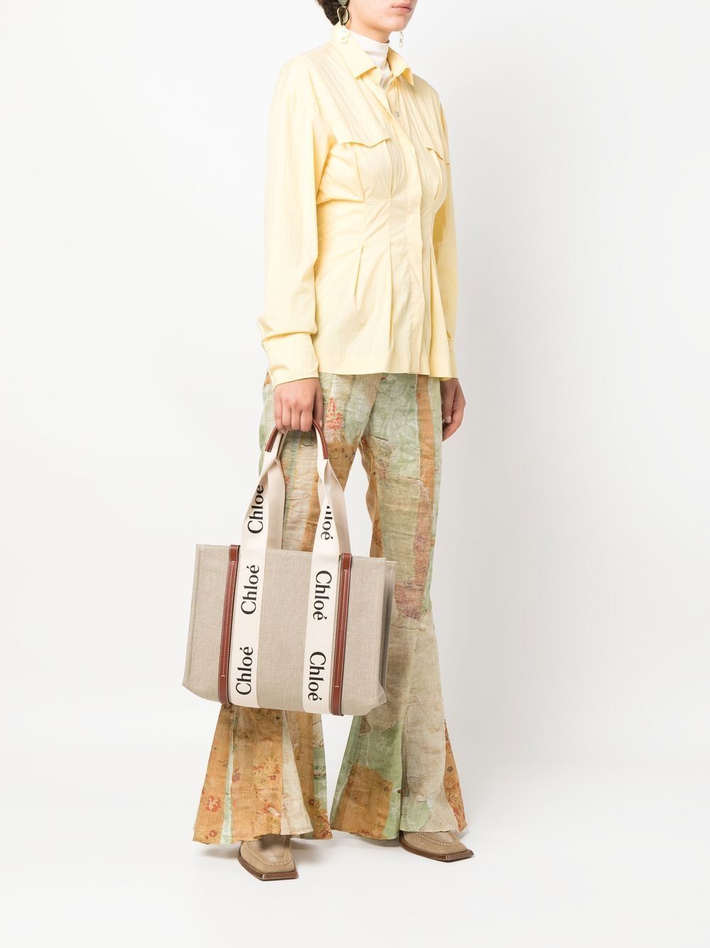 BORSA TOTE WOODY IN LINO