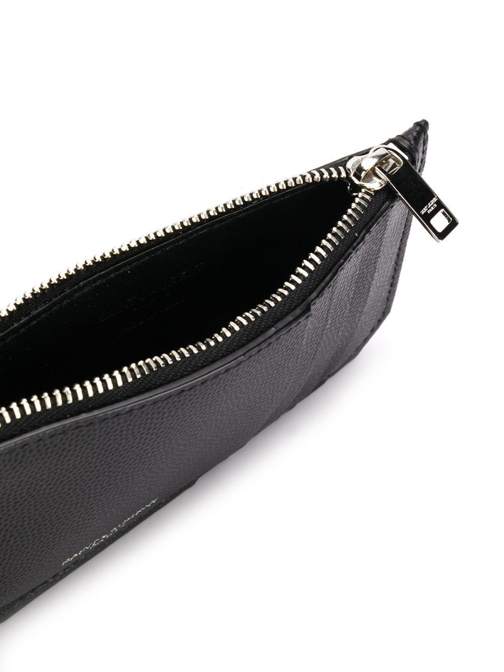 FRAGMENTS ZIPPED CARD CASE IN GRAIN DE POUDRE LEATHER