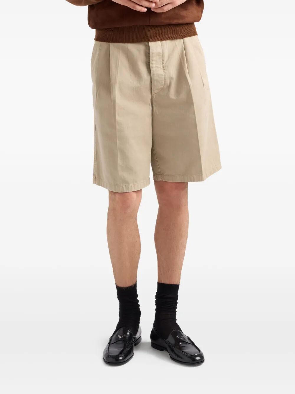 VINTAGE-EFFECT COTTON BERMUDAS