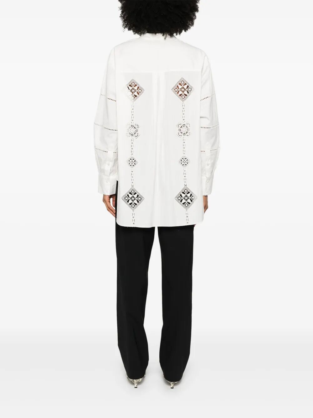 SOELINE OPENWORK POPLIN SHIRT
