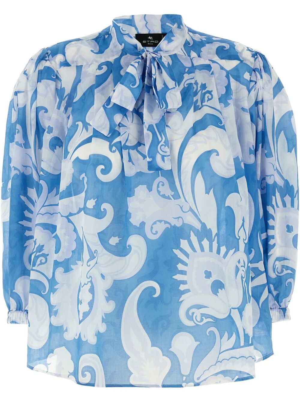 PAISLEY-PRINT COTTON BLOUSE