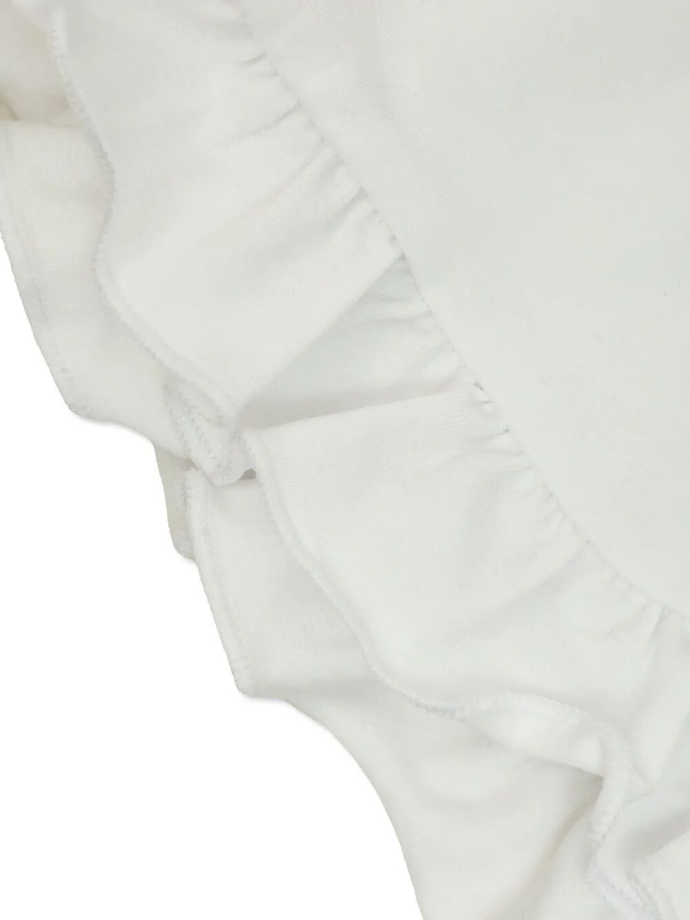 RUFFLE-TRIMMED T-SHIRT AND SHORTS COTTON SET