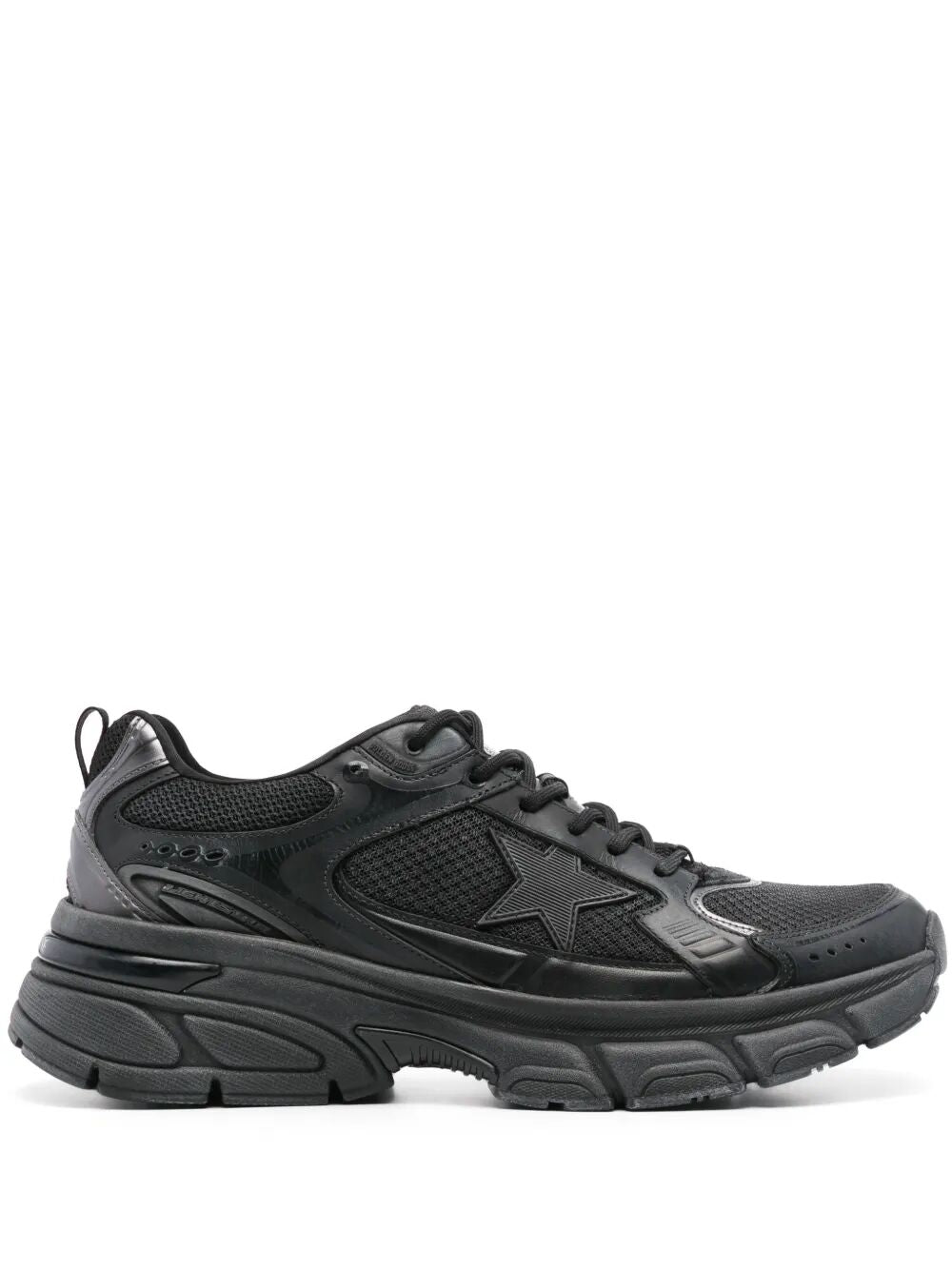 LEATHER AND MESH LIGHTSTAR SNEAKERS