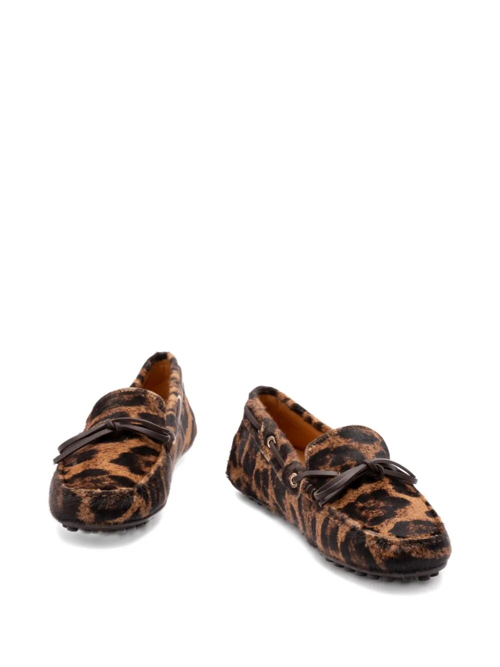 LEOPARD-PRINT CALF HAIR LOAFERS