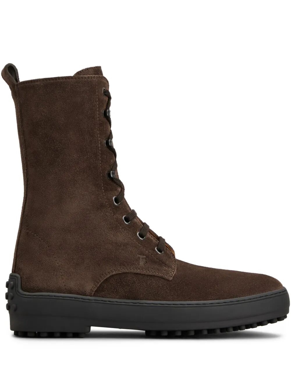 HIGH-LACED SUEDE CHELSEA BOOTS