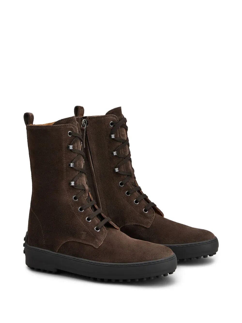 HIGH-LACED SUEDE CHELSEA BOOTS