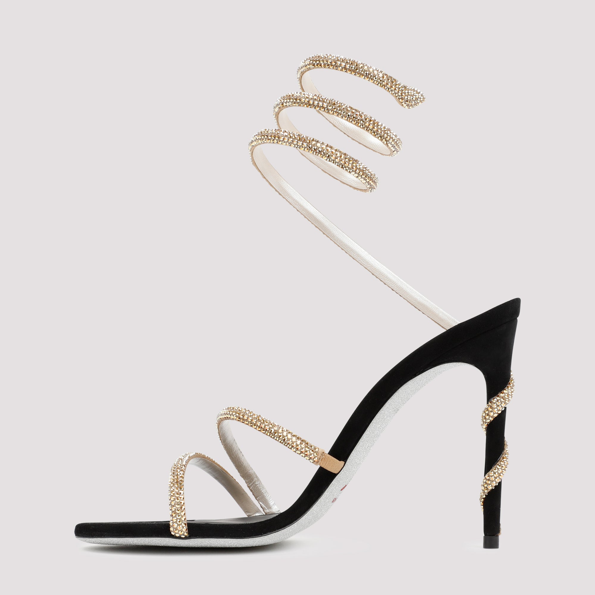 Renè Caovilla Golden Margot Spiral Sandals