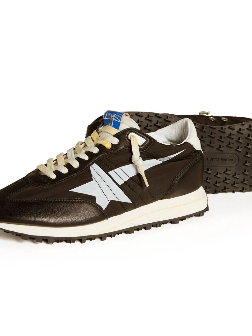 MARATHON SNEAKERS WITH BLACK NYLON UPPER AND WHITE STAR