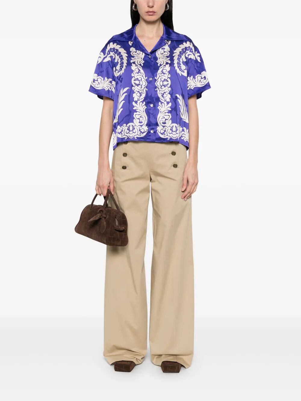 FLORAL-PRINT VISCOSE SHIRT
