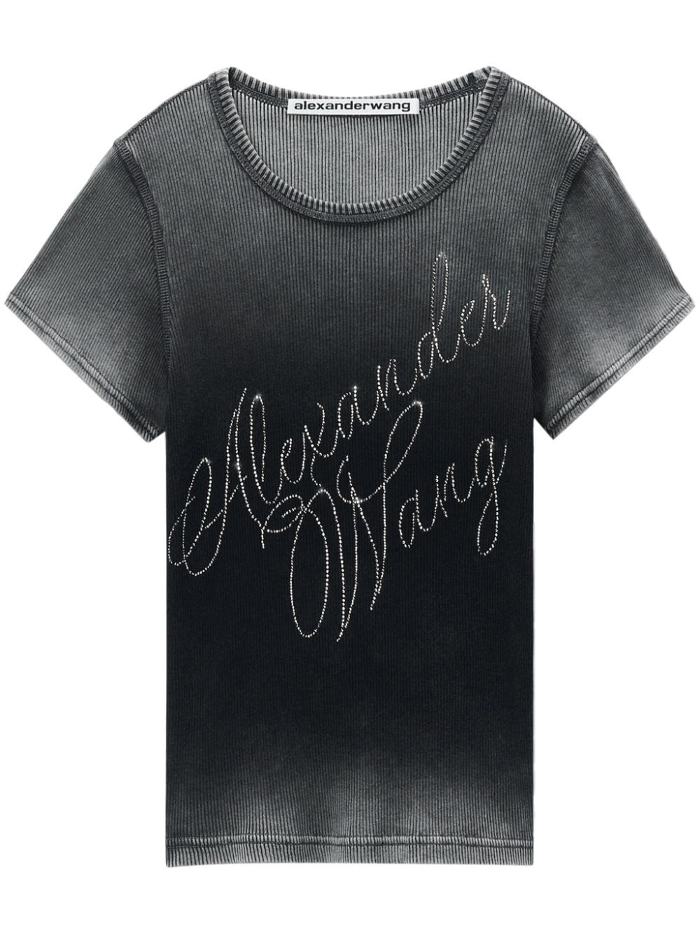 CRYSTAL HOTFIX TEE IN RIBBED JERSEY