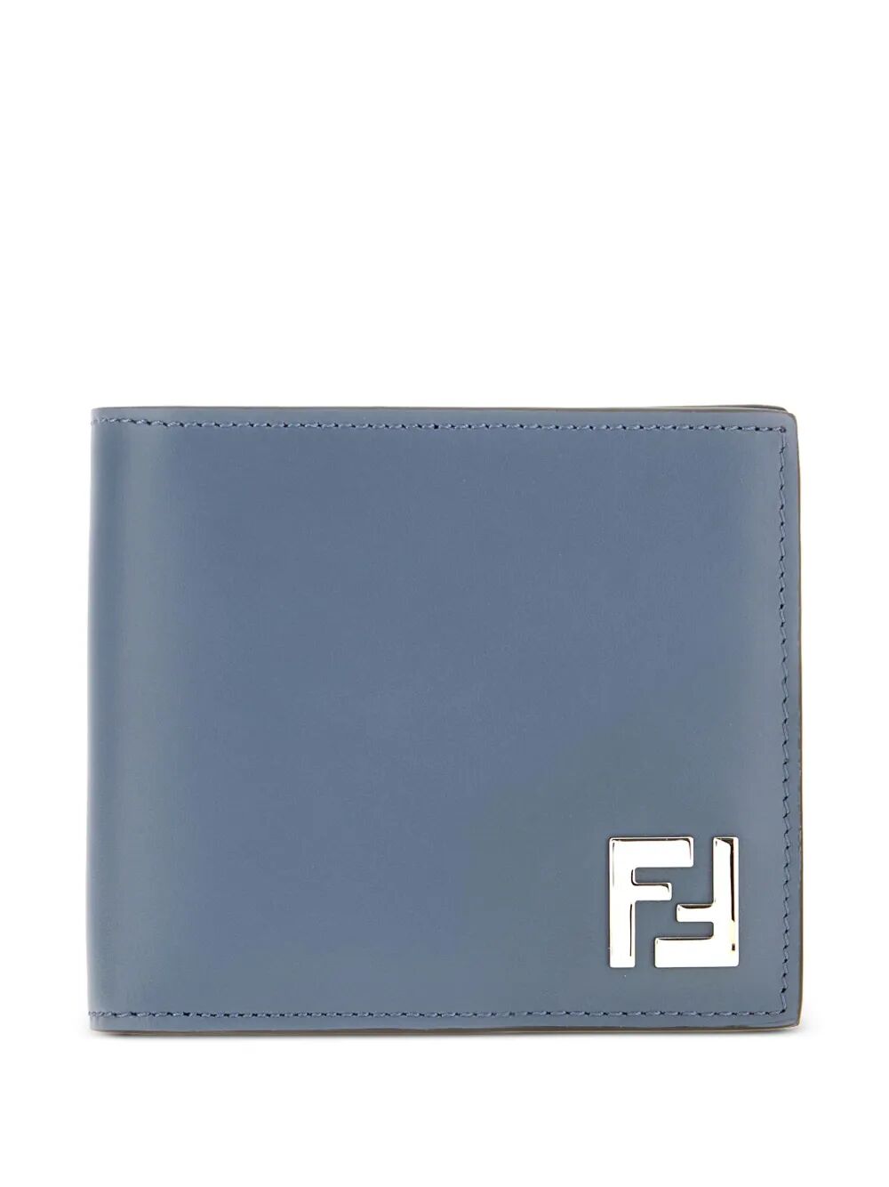 LEATHER AND FF CANVAS COMPACT BI-FOLD WALLET
