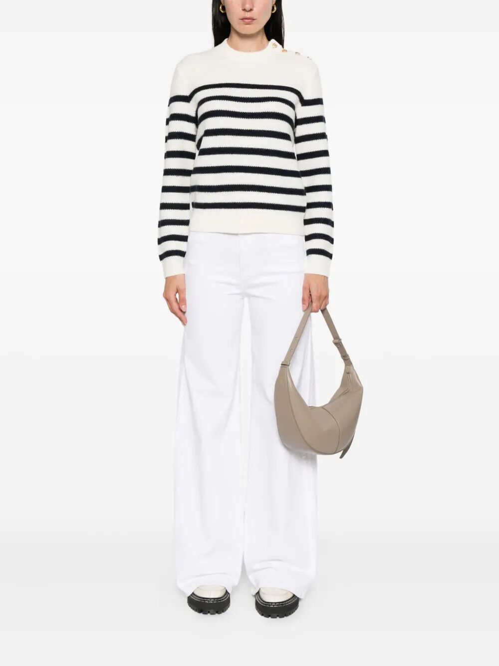 LEA STRIPED WOOL JUMPER
