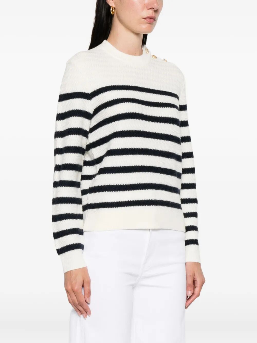 LEA STRIPED WOOL JUMPER