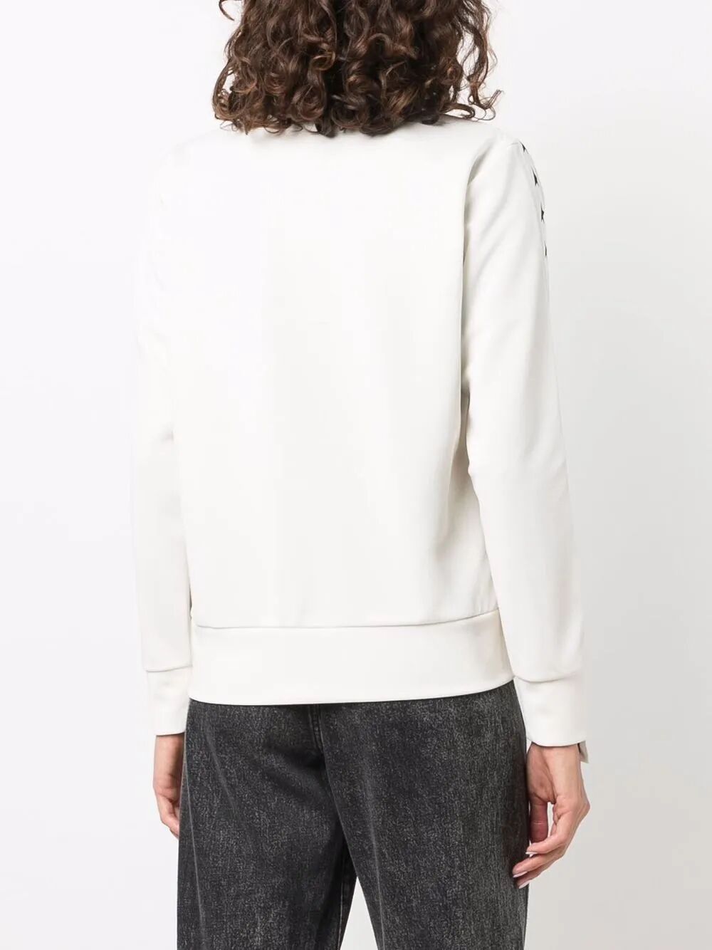 ZIPPED SWEATSHIRT WITH GROSGRAIN STRIP AND STARS